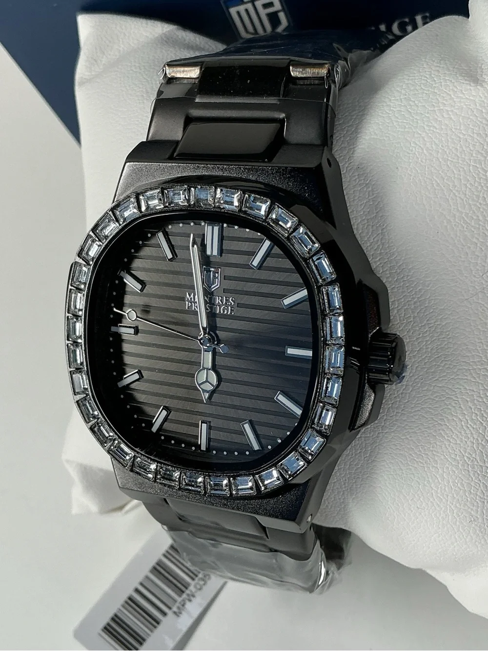 Invicta Men’s Black Watch with Crystal Bezel Accents - MPW-0361